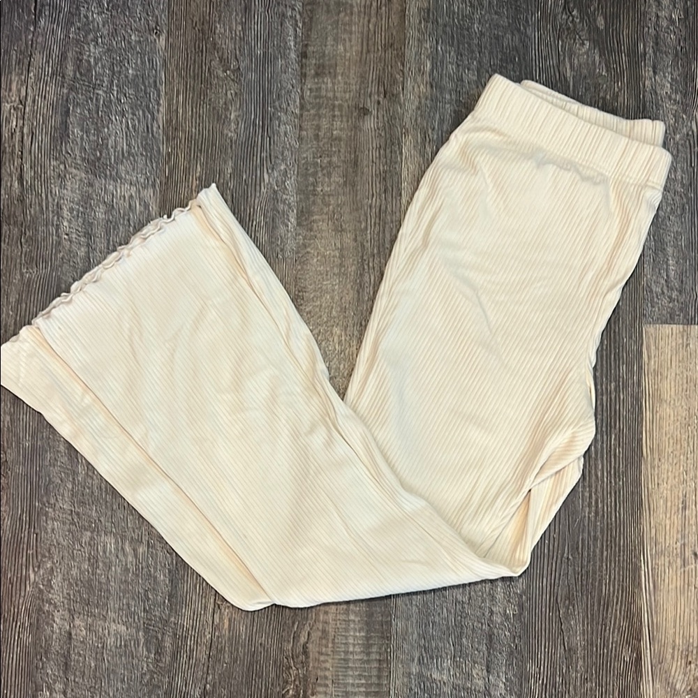 Target Soft Cream Ribbed Bottoms
